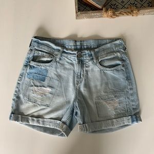 Light Wash Boyfriend Shorts